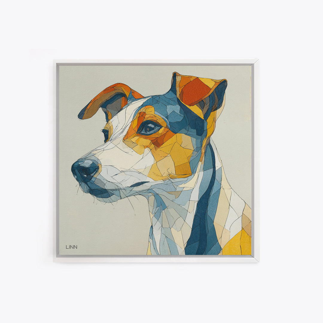 Continuous Line Dog Portrait Canvas Print, Line Art, Custom Portrait, Living Room Decor, Fine Art, Line, Living Room Wall Art, LIN-1x1-85