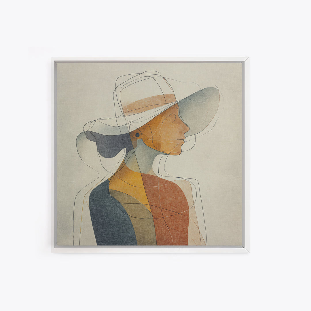 Line Drawing of a Woman Canvas Print, Line Art, Minimalist Decor, Living Room Decor, Oil Painting, Line, Boho Wall Art, LIN-1x1-91