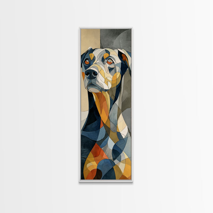 Continuous Line Dog Portrait Canvas Print, Line Art, Luxury Decor, Living Room Decor, Fine Art, Line, Printable, LIN-1x3-1