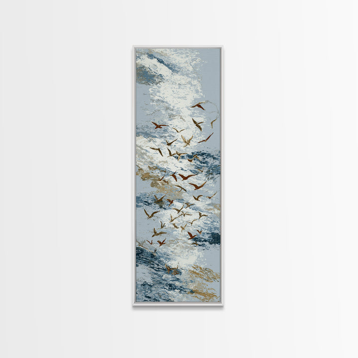 Single Line Bird Canvas Print, Line Art, Living Room Art, Living Room Decor, Abstract Art, Line, Art Print, Textured Painting, LIN-1x3-23