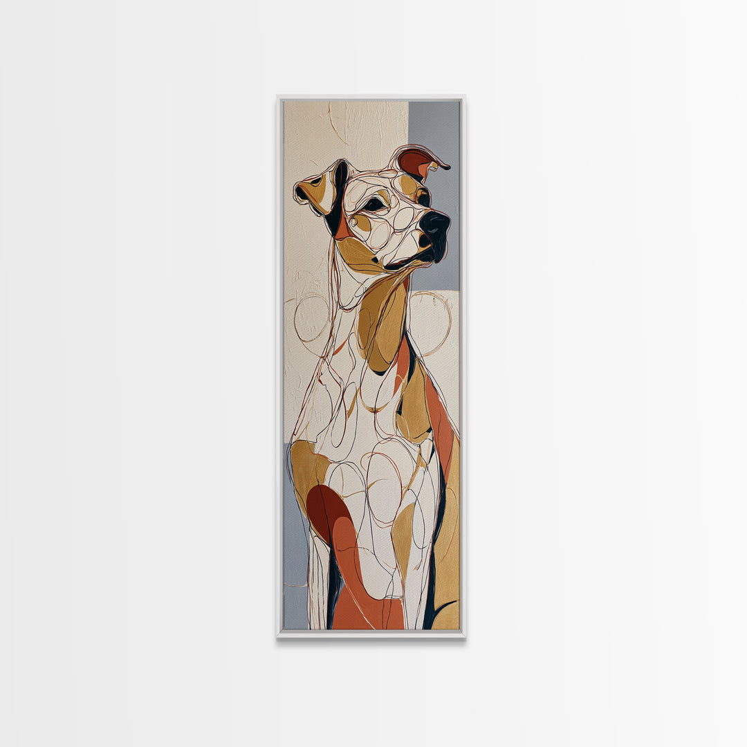 Continuous Line Dog Portrait Canvas Print, Line Art, Canvas Print, Living Room Decor, Oil Painting, Line, Modern Decor, LIN-1x3-25