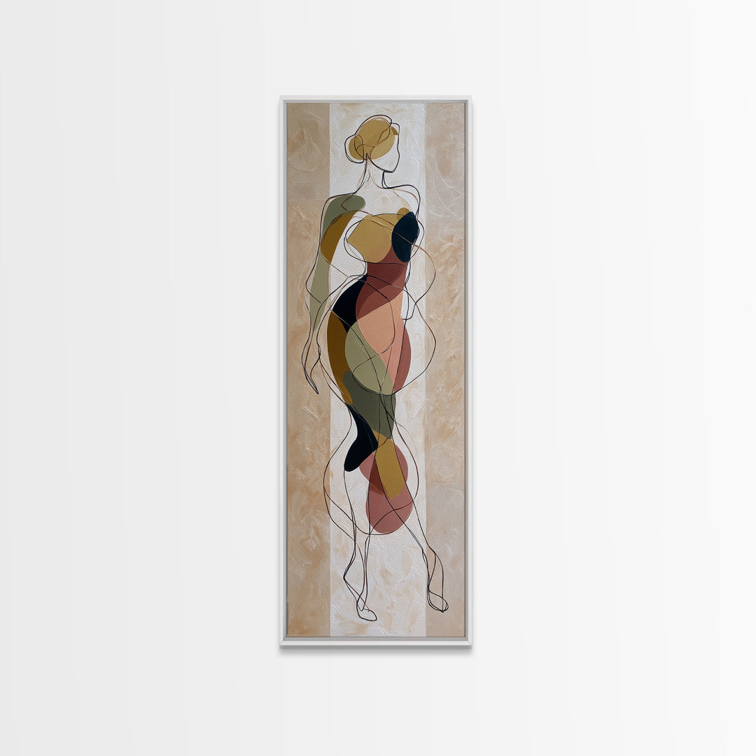Continuous Line Dancer Canvas Print, Line Art, Modern Decor, Living Room Decor, Abstract Art, Line, Contemporary Art, LIN-1x3-43