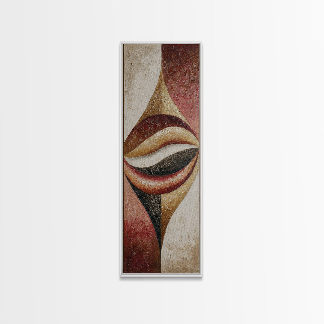 Abstract Lips and Hand Fashion Sketch Canvas Print, Line Art, Minimalist Art, Living Room Decor, Abstract Art, Line, LIN-1x3-6