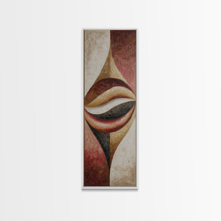 Abstract Lips and Hand Fashion Sketch Canvas Print, Line Art, Minimalist Art, Living Room Decor, Abstract Art, Line, LIN-1x3-6