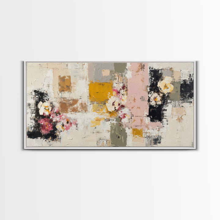 Face and Flower Blended into One Contour Canvas Print, Line Art, Printable, Living Room Decor, Watercolor Art, Line, LIN-2x1-52