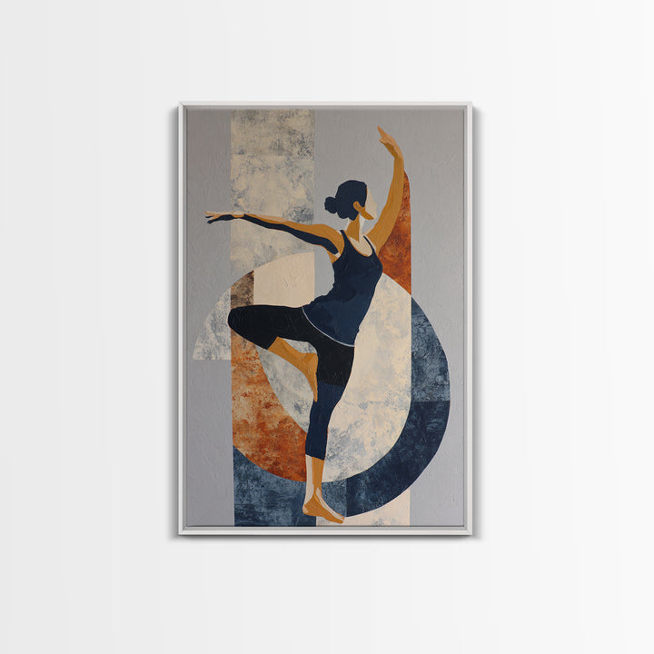 Single Line Yoga Pose Framed Canvas Print, Line Art, Boho Decor, Living Room Decor, Line, Minimalist Art, Modern Decor, LIN-2x3-1