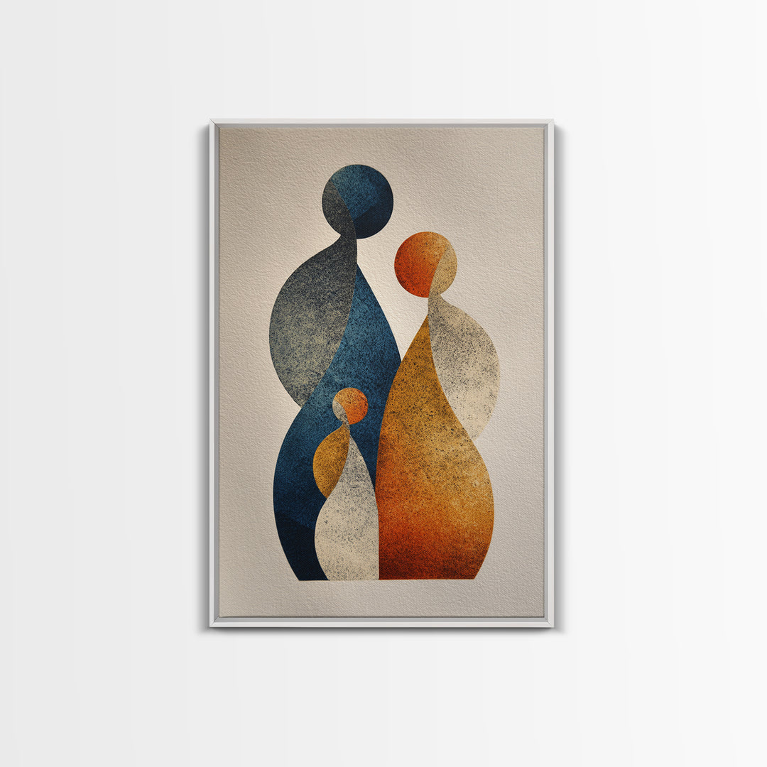 Abstract Family Figures Canvas Print, Line Art, Home Decor, Living Room Decor, Fine Art, Line, Modern Wall Art, Boho Wall Decor, LIN-2x3-32