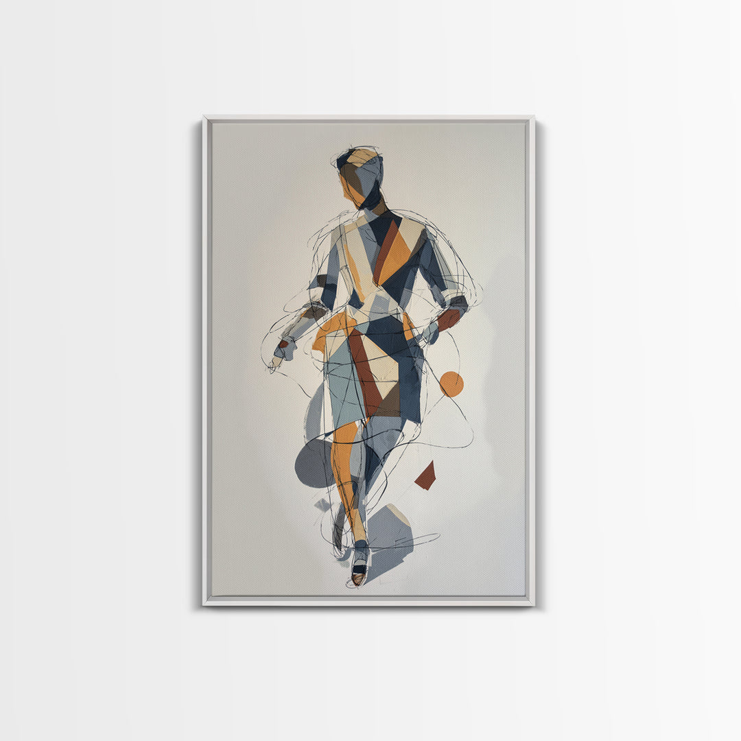 Continuous Line Dancer Canvas Print, Line Art, Jesus Wall Art, Living Room Decor, Abstract Art, Line, Statement Artwork, LIN-2x3-39