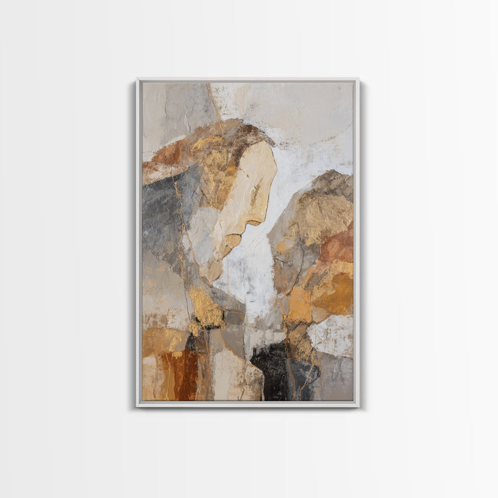Line Art Shell and Coastal Forms Framed Canvas Print, Line Art, Portrait from Photo, Living Room Decor, Fine Art, Line, LIN-2x3-47