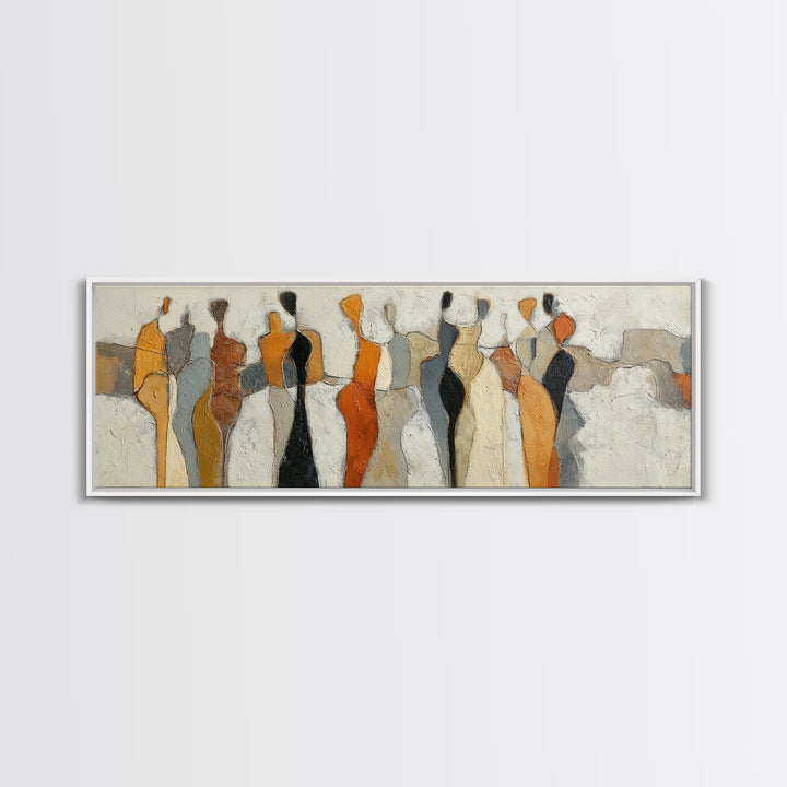 Abstract Family Figures Canvas Print, Line Art, Fine Art Print, Living Room Decor, Fine Art, Line, Wall Decor, Custom Portrait, LIN-3x1-40
