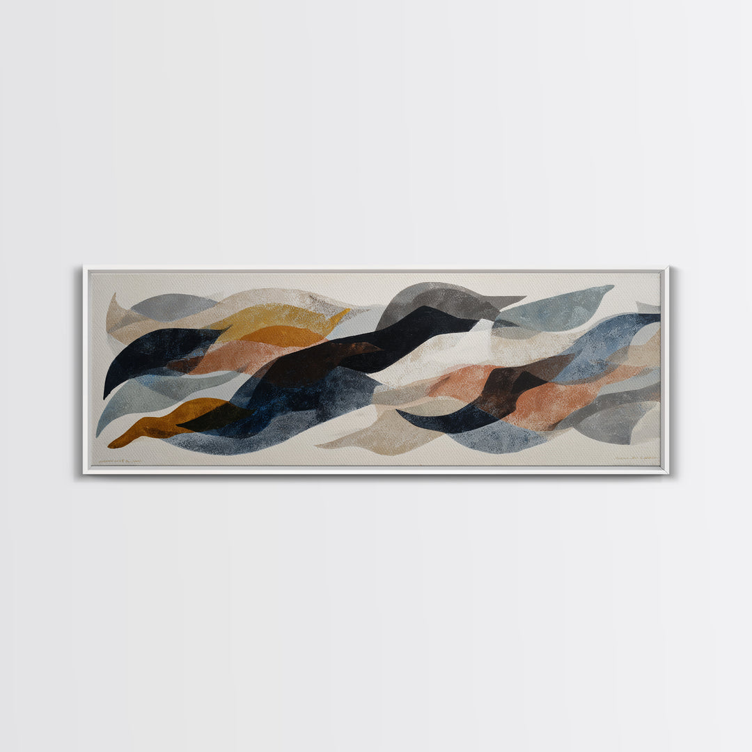 Minimal Angel Wing Contour Canvas Print, Line Art, Luxury Decor, Living Room Decor, Abstract Art, Line, Printable, LIN-3x1-85