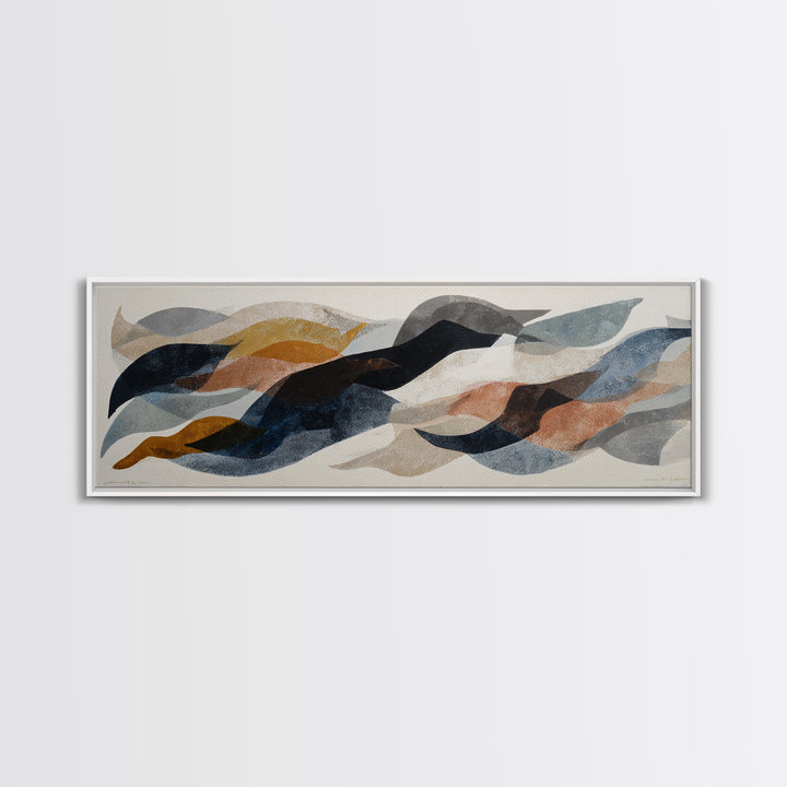Minimal Angel Wing Contour Canvas Print, Line Art, Luxury Decor, Living Room Decor, Abstract Art, Line, Printable, LIN-3x1-85