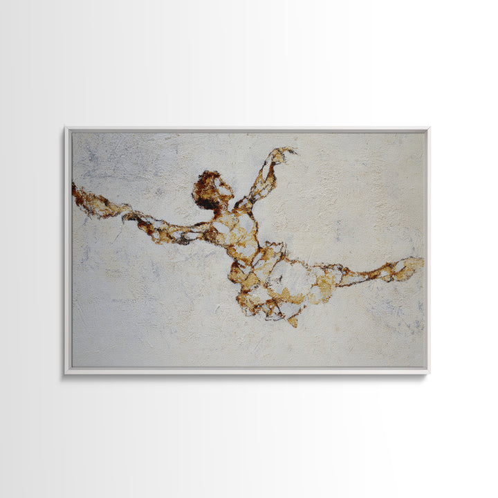 Continuous Line Dancer Framed Canvas Print, Line Art, Digital Wall Art, Living Room Decor, Abstract Art, Line, LIN-3x2-35