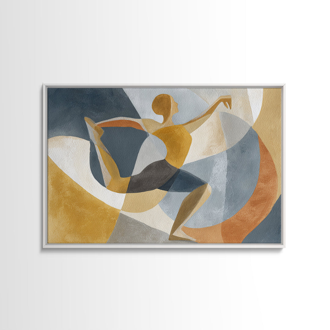 Single Line Yoga Pose Framed Canvas Print, Line Art, Textured Painting, Living Room Decor, Fine Art, Line, Canvas Art, LIN-3x2-45