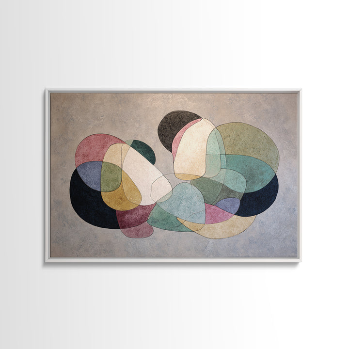 Single Line Couple Embracing Softly Framed Canvas Print, Line Art, Gallery Wall Art, Living Room Decor, Fine Art, Line, LIN-3x2-6