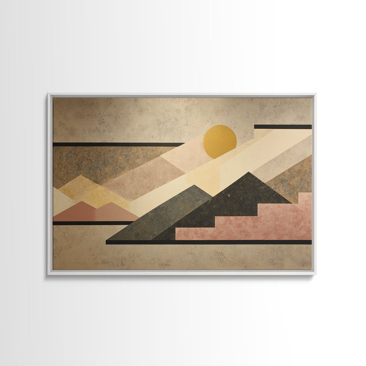 Black Line Mountains Canvas Print, Line Art, Living Room Art, Living Room Decor, Fine Art, Line, Art Print, Textured Painting, LIN-3x2-62