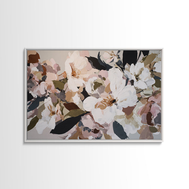 Face and Flower Blended into One Contour Canvas Print, Line Art, Wall Art Print, Living Room Decor, Line, Gallery Wall Set, LIN-3x2-84