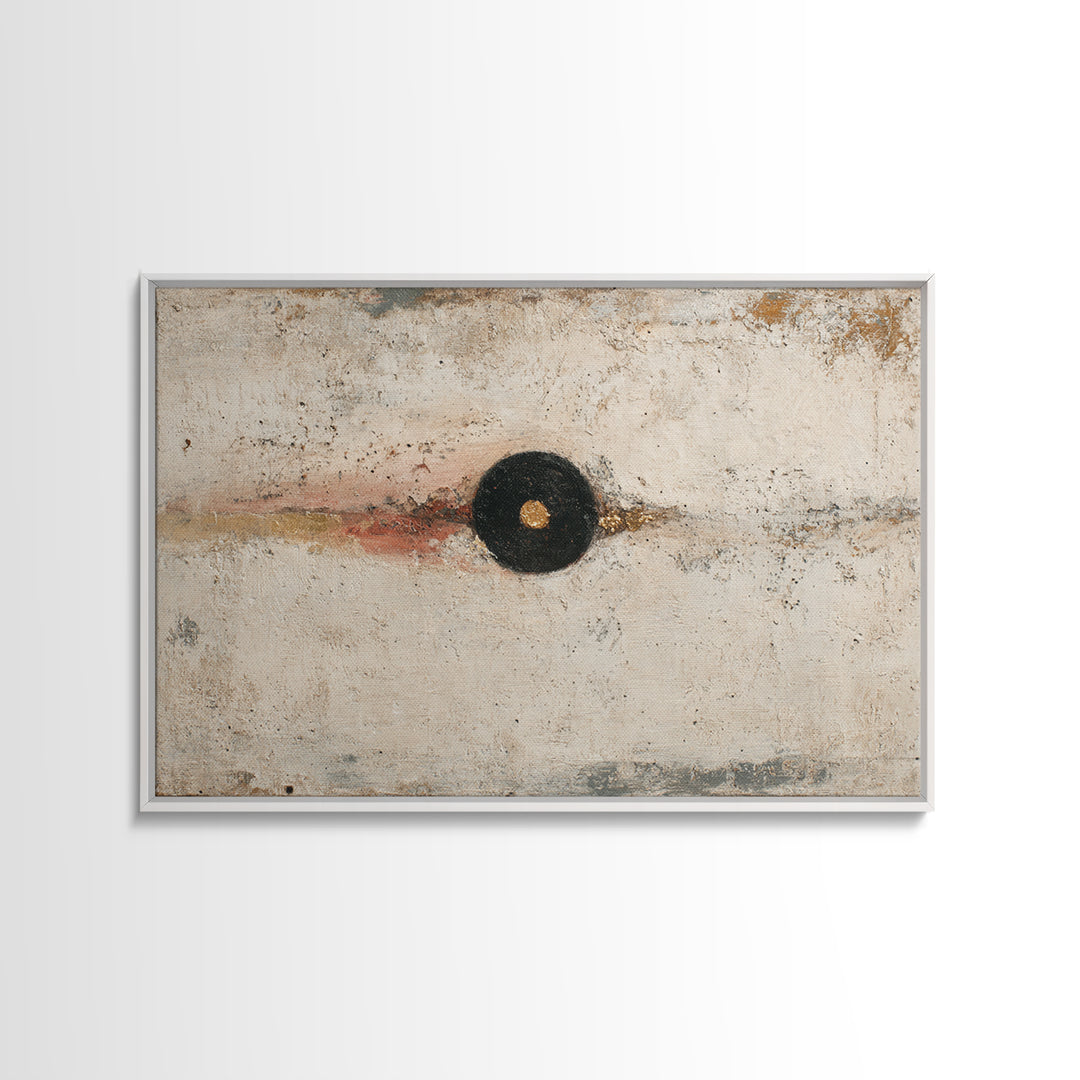 Minimal Eyes and Nose Composition Framed Canvas Print, Line Art, Gallery Decor, Living Room Decor, Abstract Art, Line, LIN-3x2-90