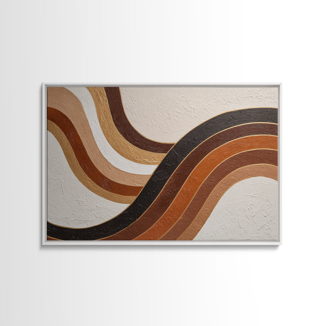 Minimal Angel Wing Contour Framed Canvas Print, Line Art, Wall Decor, Living Room Decor, Abstract Art, Line, Boho Decor, LIN-3x2-97