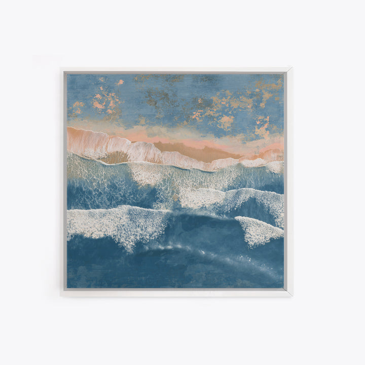 Coastal Aerial Shoreline Framed Canvas Print, Living Room Art, Large Wall Art, Living Room Decor, Living, Dopamine Decor, LIR-1x1-11