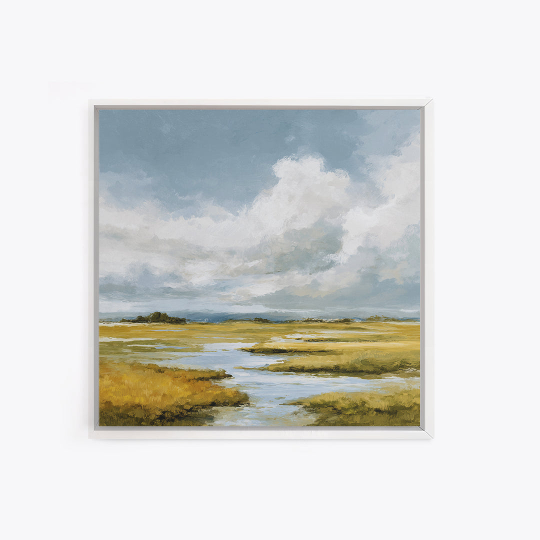Large Cloudscape with Gentle Movement Canvas Print, Living Room Art, Abstract Art, Living Room Decor, Watercolor Art, Living, LIR-1x1-19