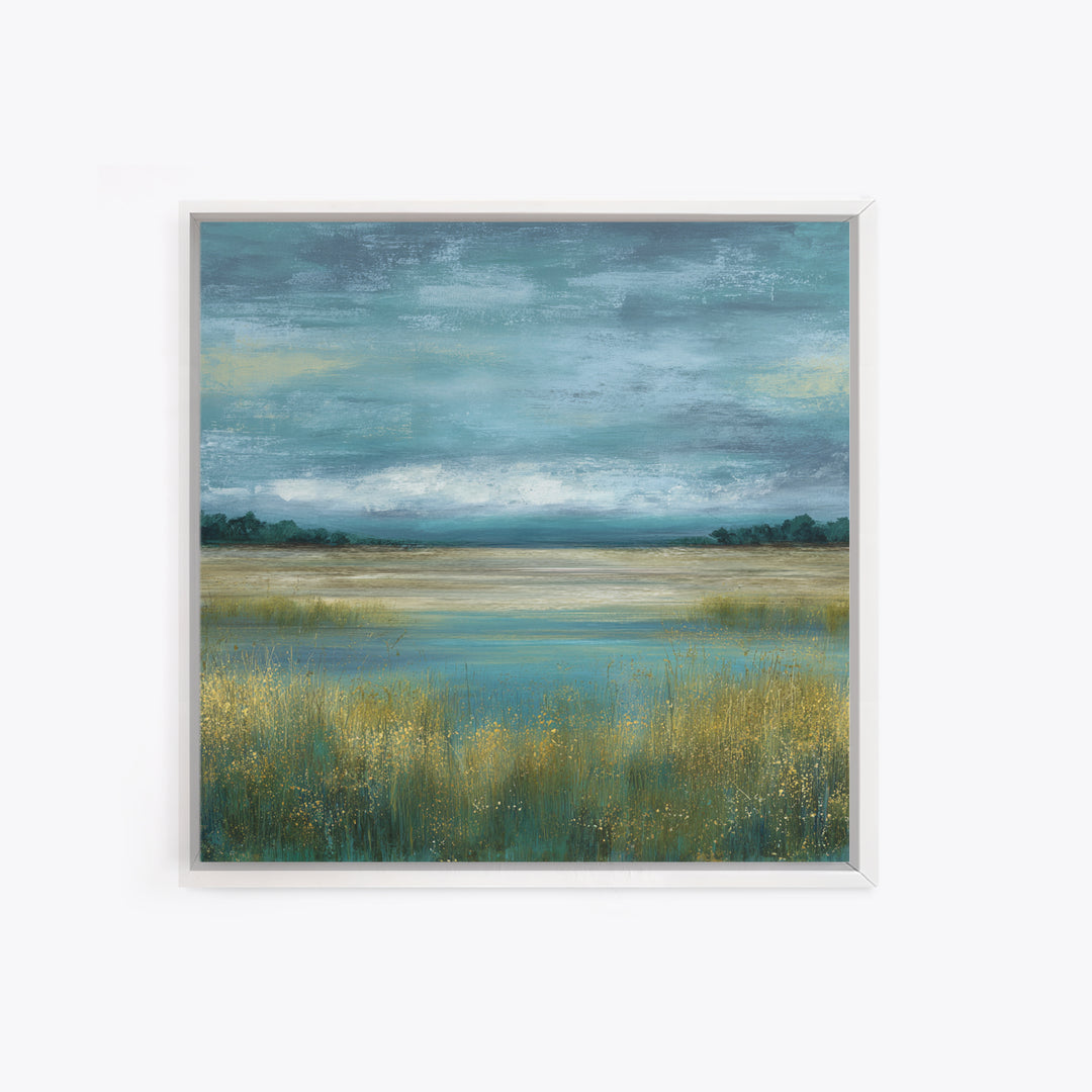 Quiet Meadow Landscape Canvas Print, Living Room Art, Living Room Decor, Watercolor Art, Living, Abstract Wall Art, LIR-1x1-23