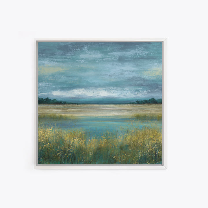 Quiet Meadow Landscape Canvas Print, Living Room Art, Living Room Decor, Watercolor Art, Living, Abstract Wall Art, LIR-1x1-23