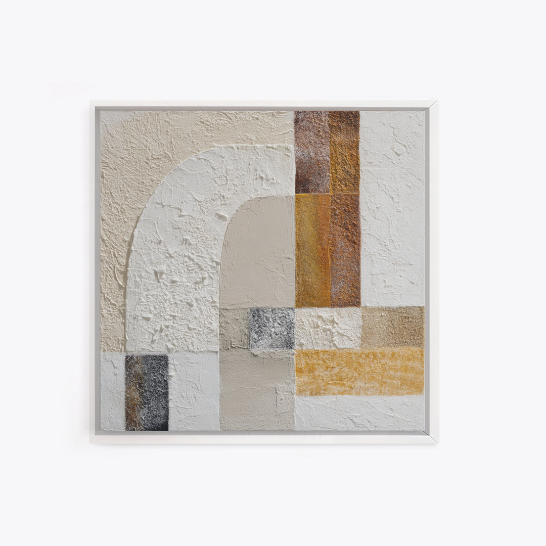 Textured Plaster Abstract Framed Canvas Print, Living Room Art, Textured Painting, Living Room Decor, Abstract Art, Living, LIR-1x1-29