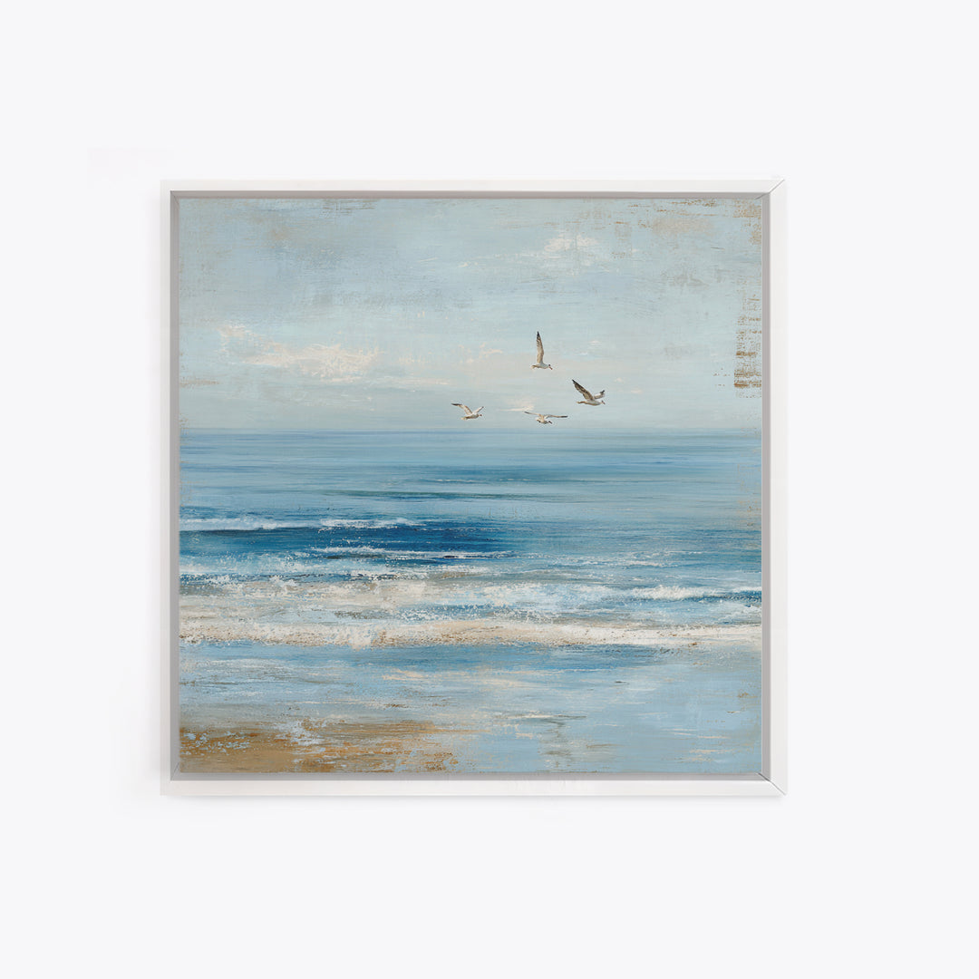 Coastal Aerial Shoreline Canvas Print, Living Room Art, Pet Portraits, Living Room Decor, Fine Art, Living, Neutral Decor, LIR-1x1-35