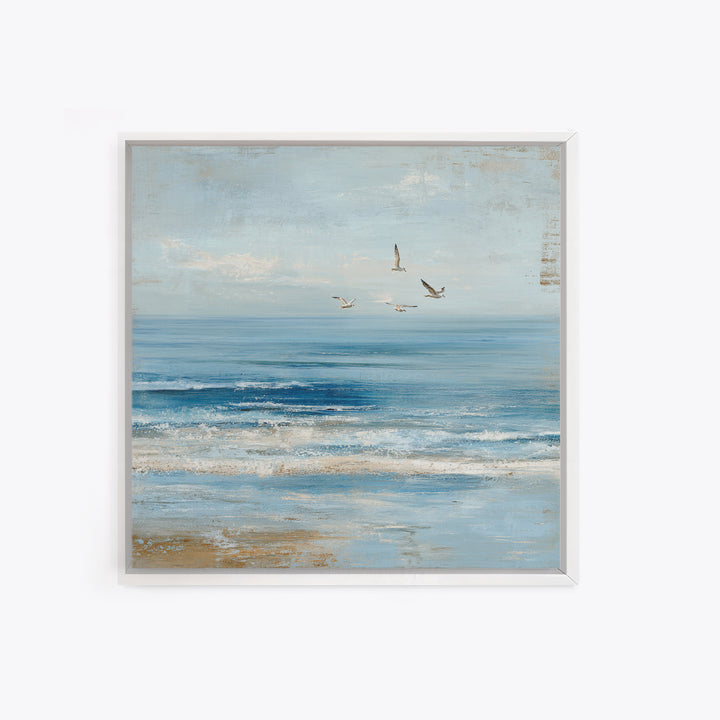 Coastal Aerial Shoreline Canvas Print, Living Room Art, Pet Portraits, Living Room Decor, Fine Art, Living, Neutral Decor, LIR-1x1-35
