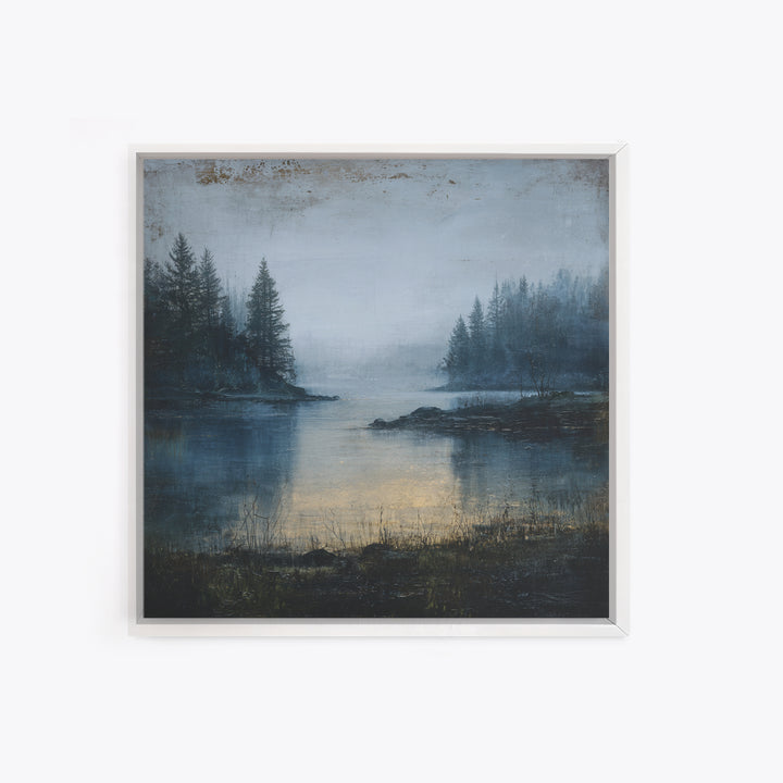 Minimal Scandinavian Forest Framed Canvas Print, Living Room Art, Boho Decor, Living Room Decor, Living, Digital Prints, LIR-1x1-61