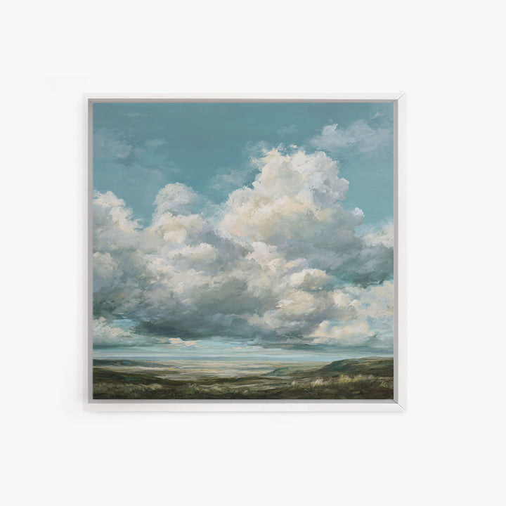 Large Cloudscape with Gentle Movement Framed Canvas Print, Living Room Art, Modern Decor, Living Room Decor, Fine Art, Living, LIR-1x1-67