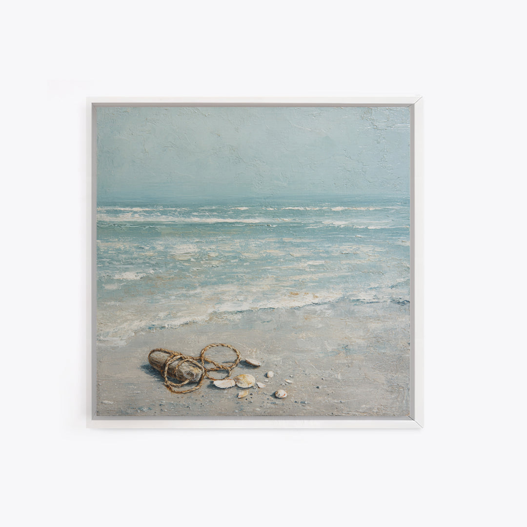 Moody Seascape for Dramatic Focal Point Framed Canvas Print, Living Room Art, Statement Artwork, Living Room Decor, Living, LIR-1x1-78