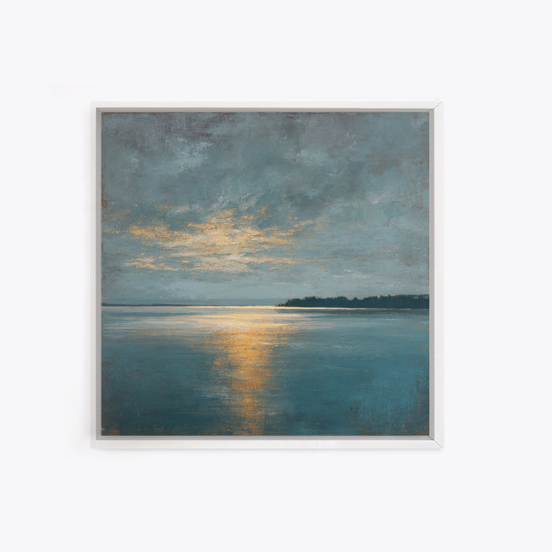 Modern Landscape with Expansive Calm Sky Canvas Print, Living Room Art, Wall Decor, Living Room Decor, Oil Painting, Living, LIR-1x1-99