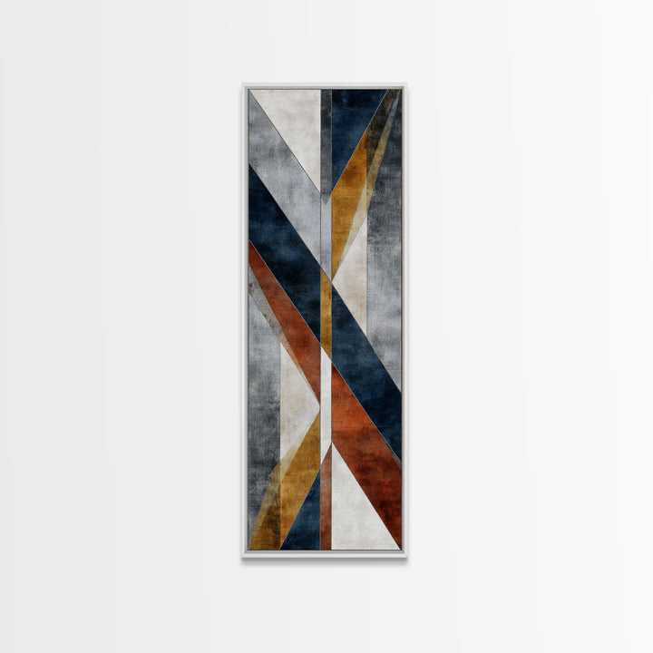 Mid Century Geometric Artwork Framed Canvas Print, Living Room Art, Art, Living Room Decor, Fine Art, Living, Art Nouveau, LIR-1x3-20