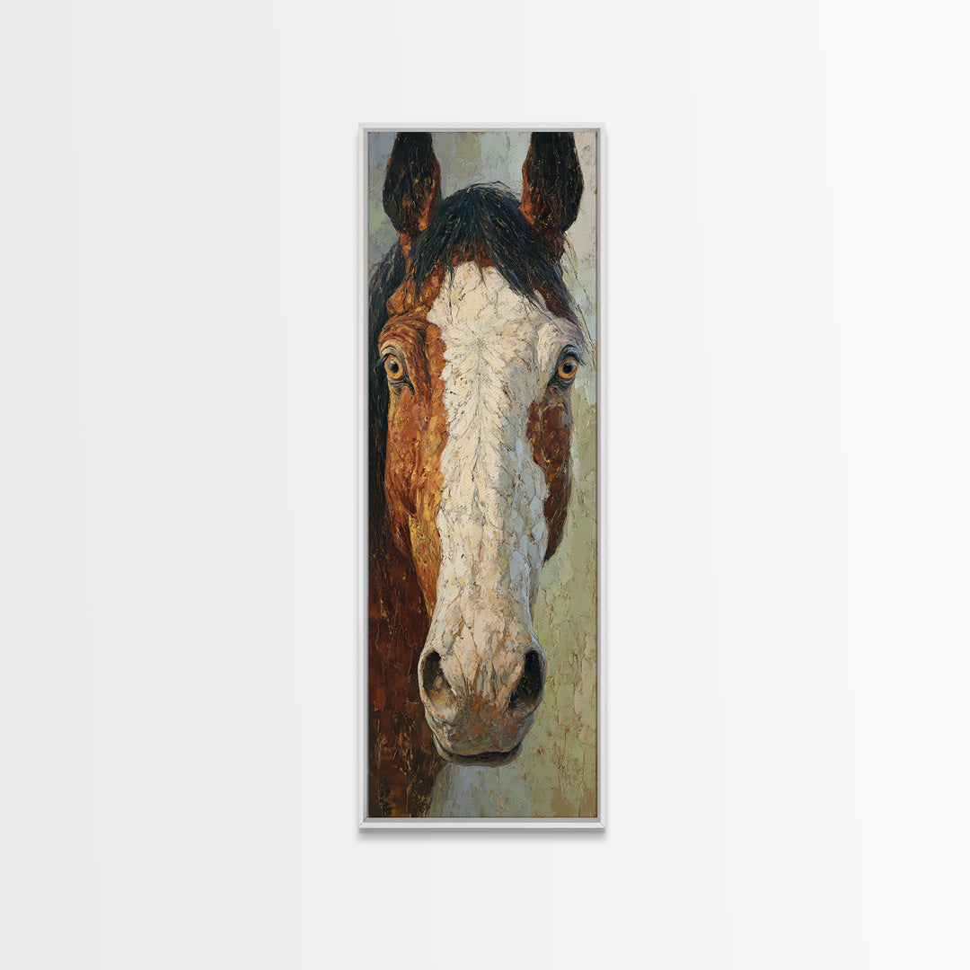 Contemporary Horse Portrait Canvas Print, Living Room Art, Modern Wall Art, Living Room Decor, Fine Art, Living, LIR-1x3-22