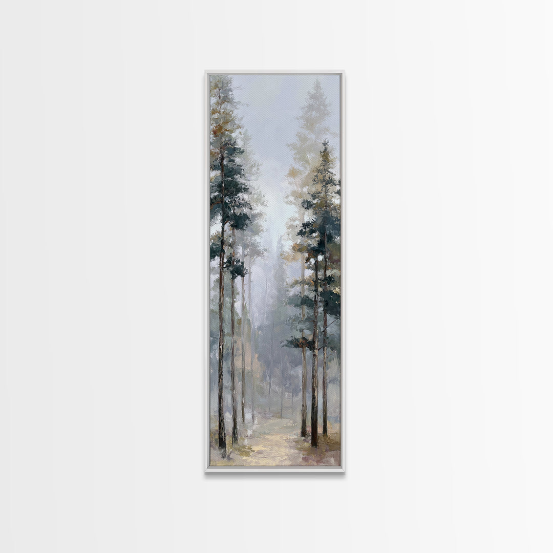 Minimal Scandinavian Forest Canvas Print, Living Room Art, Mid Century Modern, Living Room Decor, Living, Abstract Wall Art, LIR-1x3-25