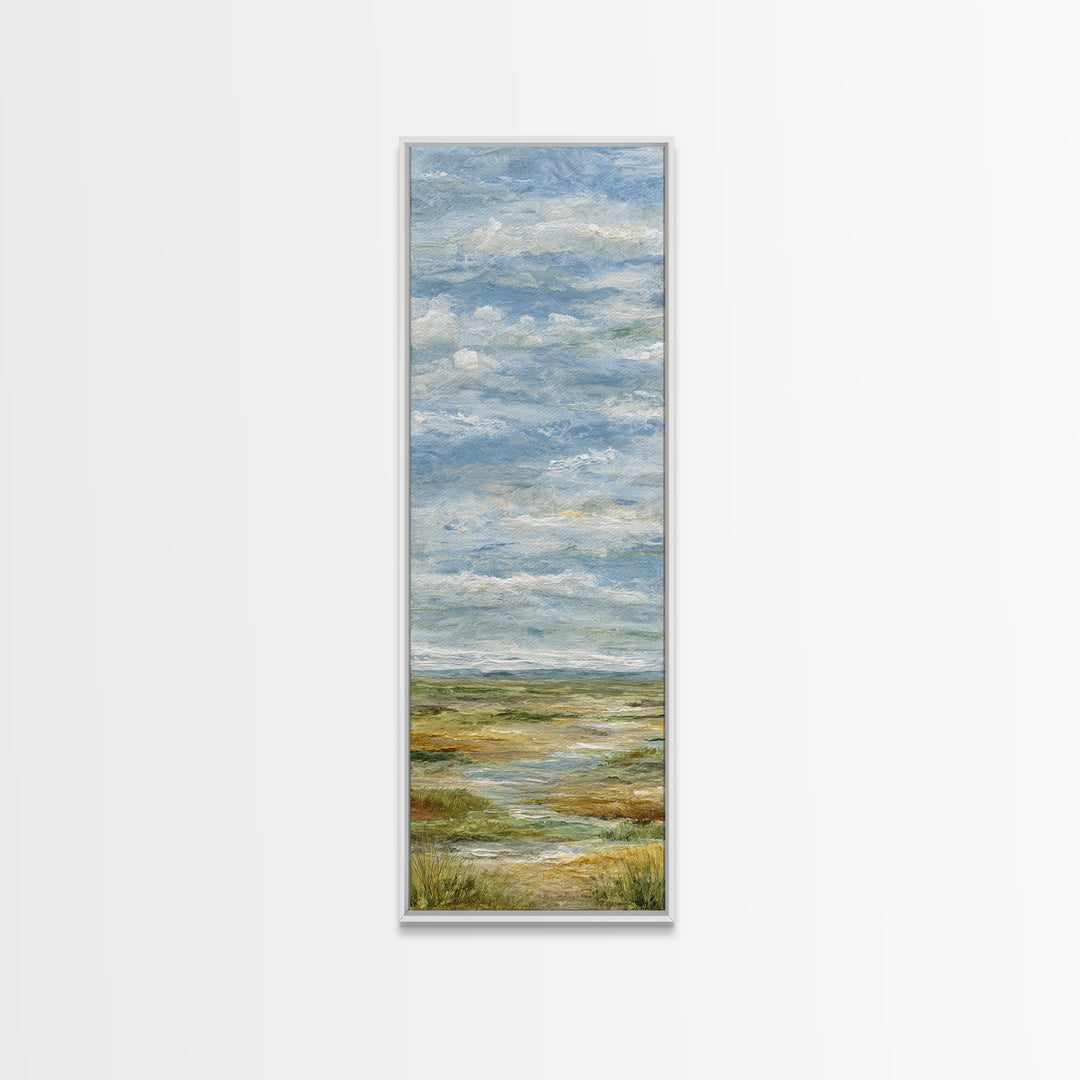 Quiet Meadow Landscape Canvas Print, Living Room Art, Living Room Decor, Watercolor Art, Living, Abstract Wall Art, LIR-1x3-35