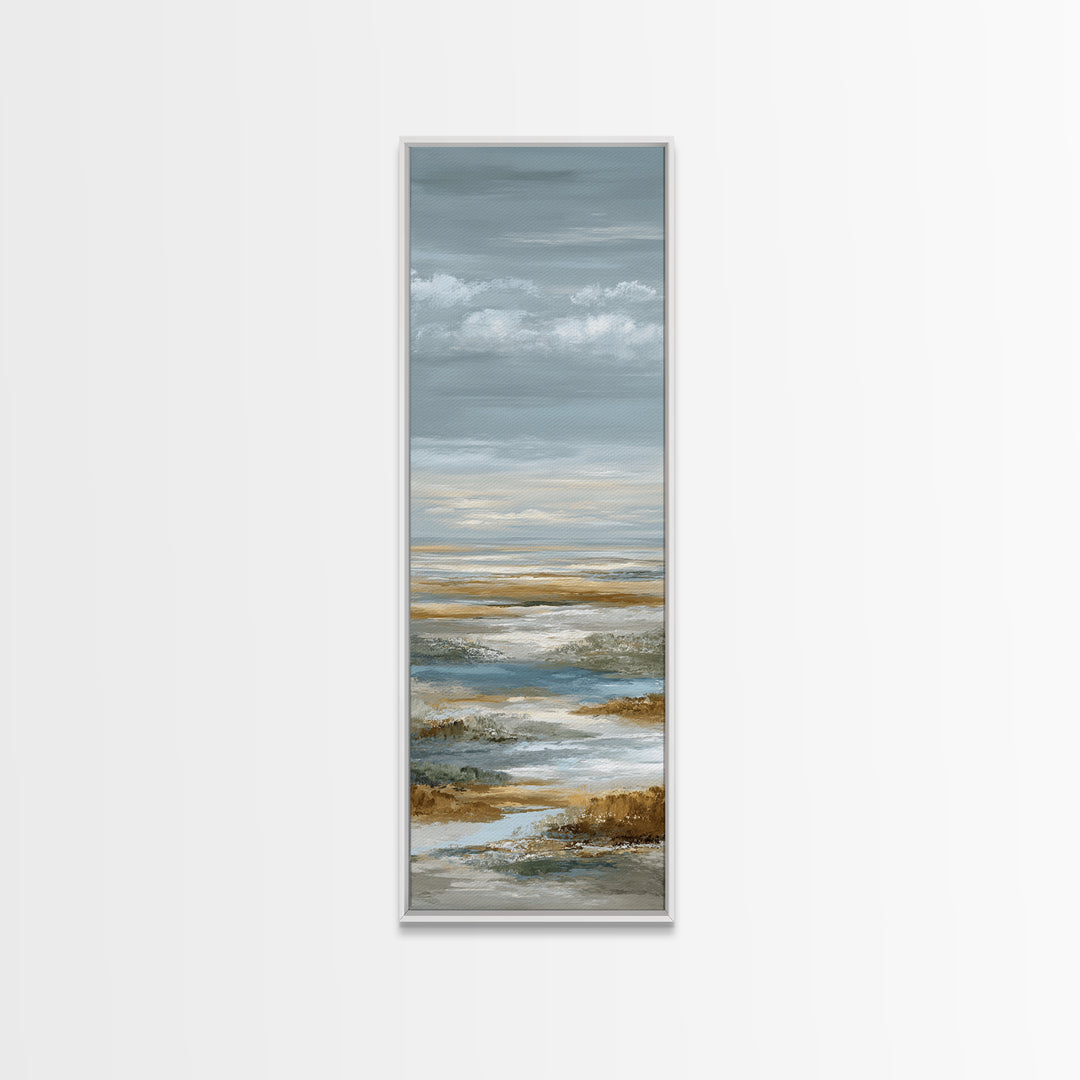 Modern Landscape with Expansive Calm Sky Canvas Print, Living Room Art, Apartment Decor, Living Room Decor, Oil Painting, LIR-1x3-39