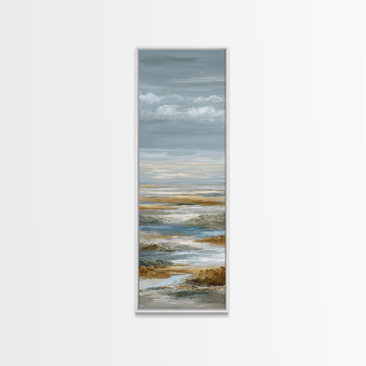 Modern Landscape with Expansive Calm Sky Canvas Print, Living Room Art, Apartment Decor, Living Room Decor, Oil Painting, LIR-1x3-39