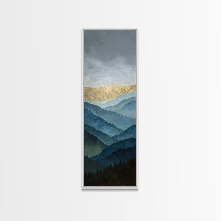 Classic Mountain Panorama for Cozy Interiors Canvas Print, Living Room Art, Mid Century Modern, Living Room Decor, Living, LIR-1x3-52