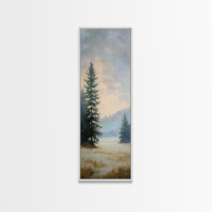 Quiet Meadow Landscape Canvas Print, Living Room Art, Living Room Decor, Oil Painting, Living, Statement Artwork, Boho Decor, LIR-1x3-59