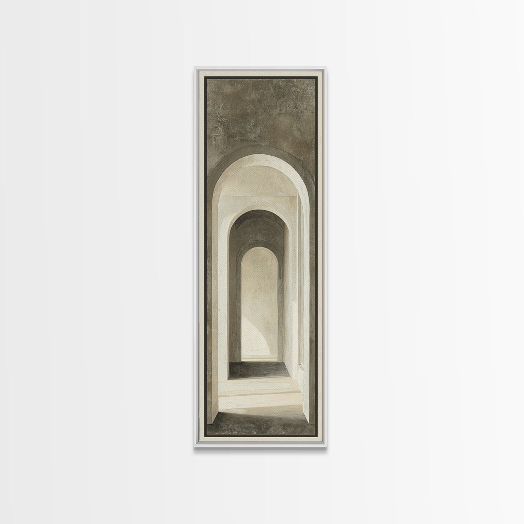Black and White Architectural Arch Composition Canvas Print, Living Room Art, 3 Piece Wall Art, Living Room Decor, Living, LIR-1x3-67