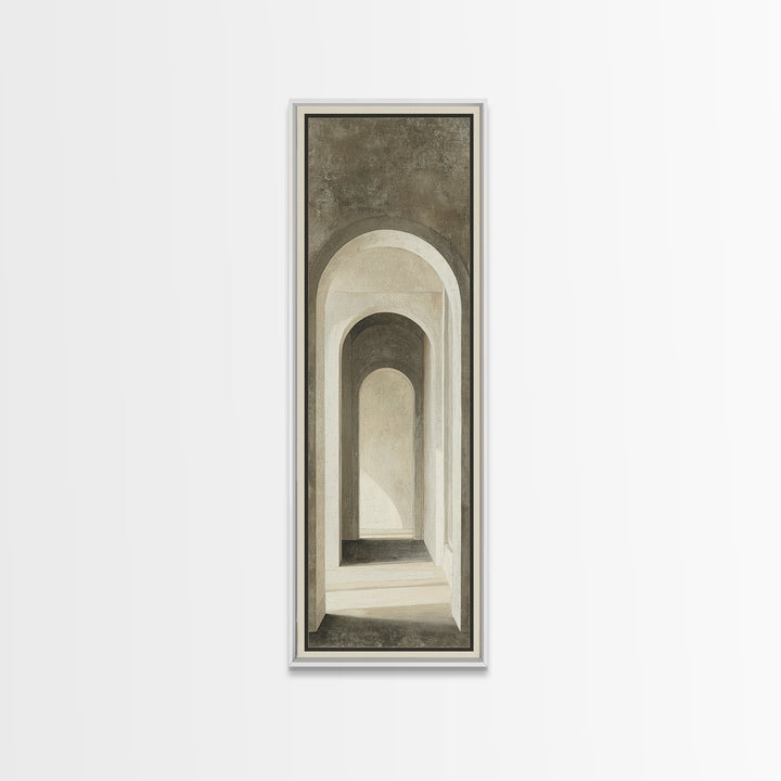 Black and White Architectural Arch Composition Canvas Print, Living Room Art, 3 Piece Wall Art, Living Room Decor, Living, LIR-1x3-67