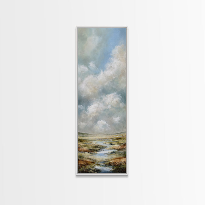 Large Cloudscape with Gentle Movement Canvas Print, Living Room Art, Mid Century Modern, Living Room Decor, Fine Art, Living, LIR-1x3-7