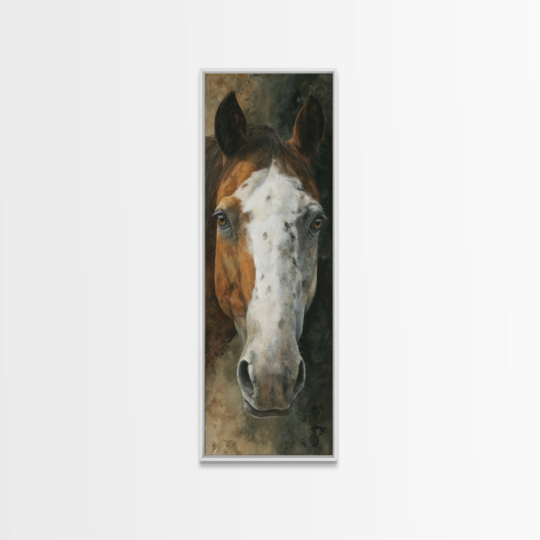 Contemporary Horse Portrait Framed Canvas Print, Living Room Art, Modern Decor, Living Room Decor, Fine Art, Living, Wall Decor, LIR-1x3-70