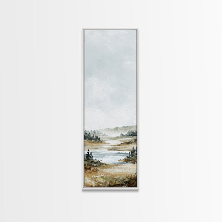 Minimal Scandinavian Forest Canvas Print, Living Room Art, Digital Wall Art, Living Room Decor, Oil Painting, Living, LIR-1x3-73