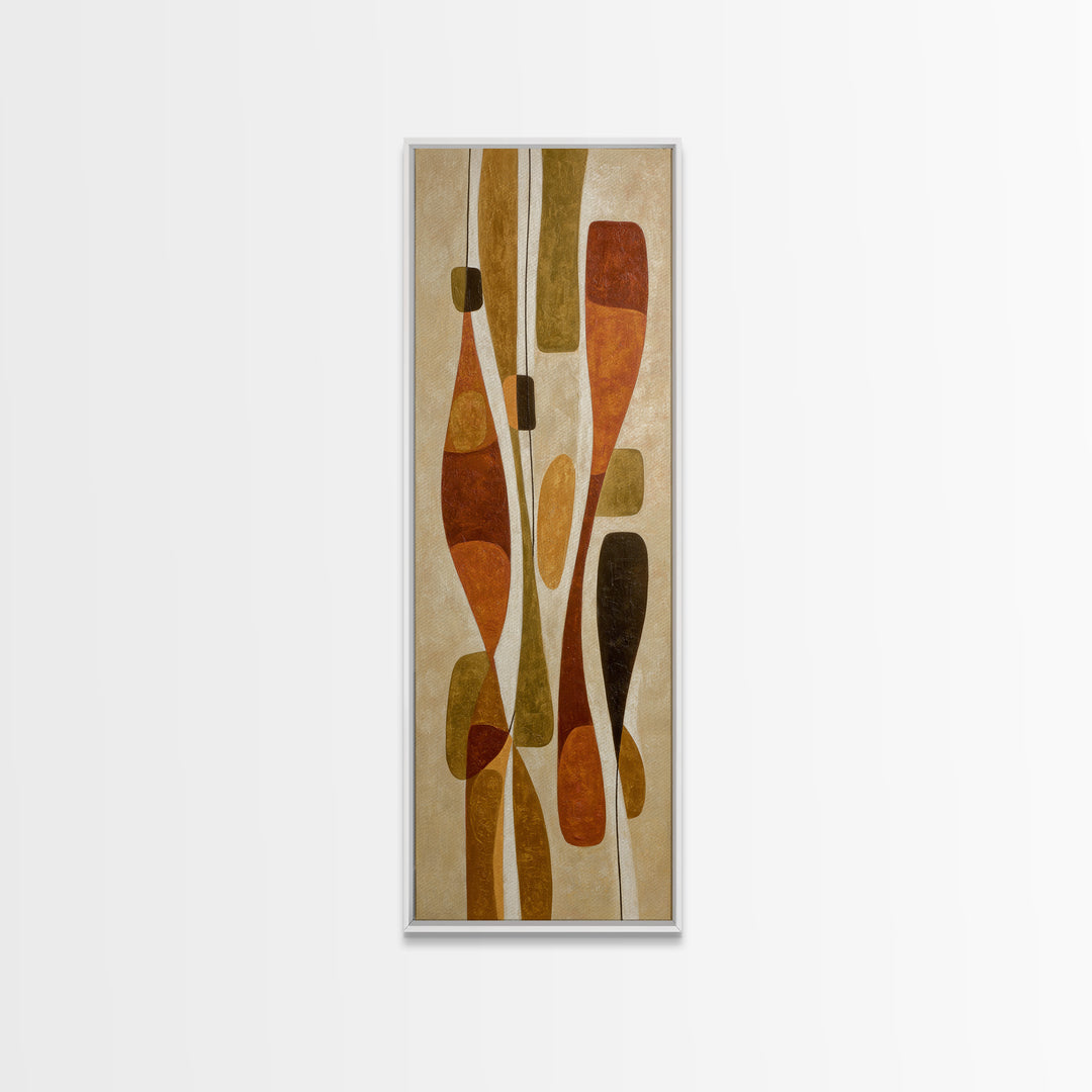Abstract Organic Shapes Framed Canvas Print, Living Room Art, Neutral Decor, Living Room Decor, Fine Art, Living, Home Decor, LIR-1x3-75