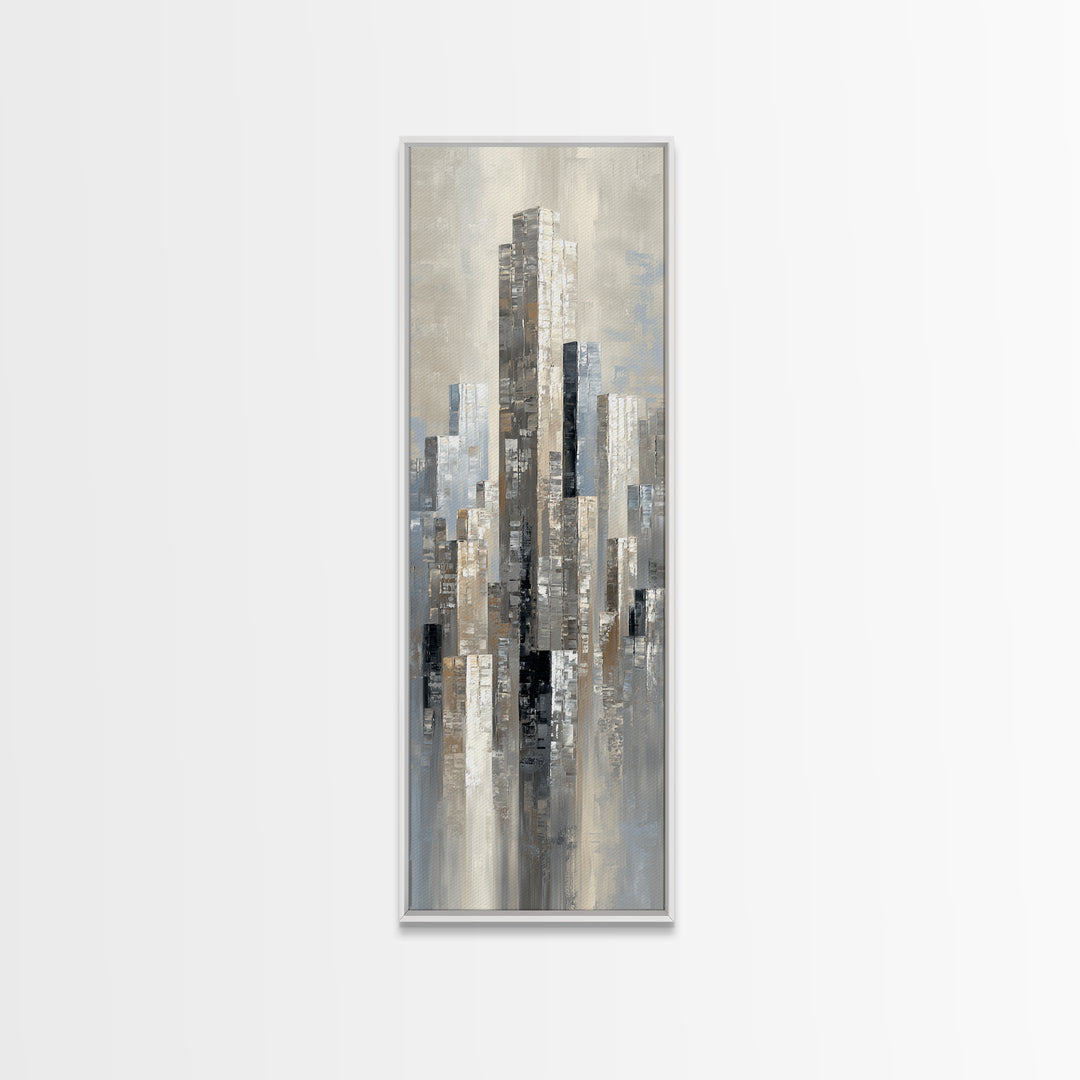 Modern City Skyline Canvas Print, Living Room Art, Boho Decor, Living Room Decor, Fine Art, Living, Digital Prints, Art Print, LIR-1x3-82