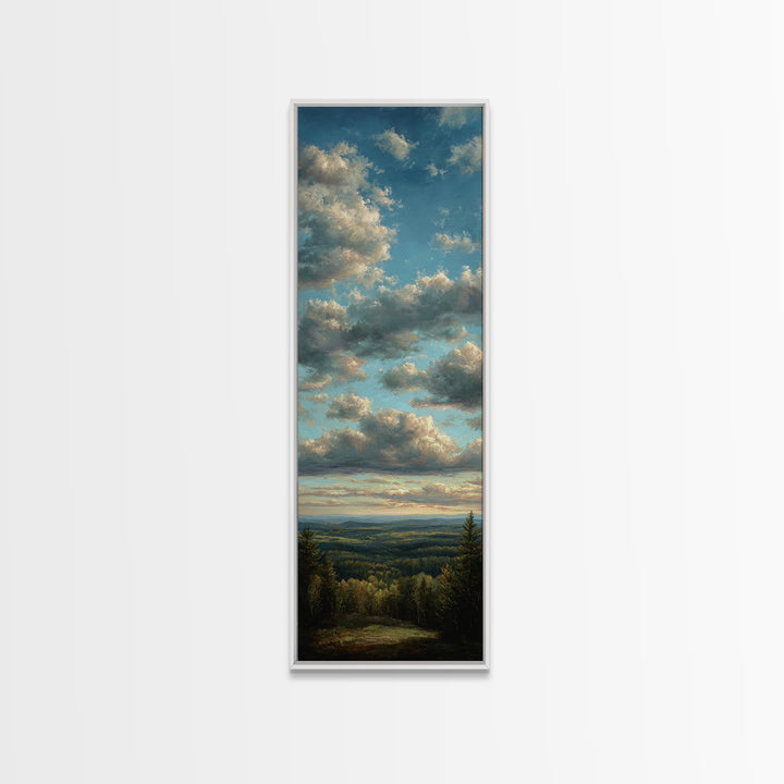 Modern Landscape with Expansive Calm Sky Canvas Print, Living Room Art, Statement Artwork, Living Room Decor, Living, LIR-1x3-87